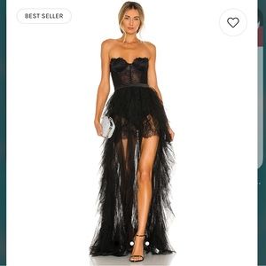 For Love and Lemons X REVOLVE Bustier Gown in Black XS